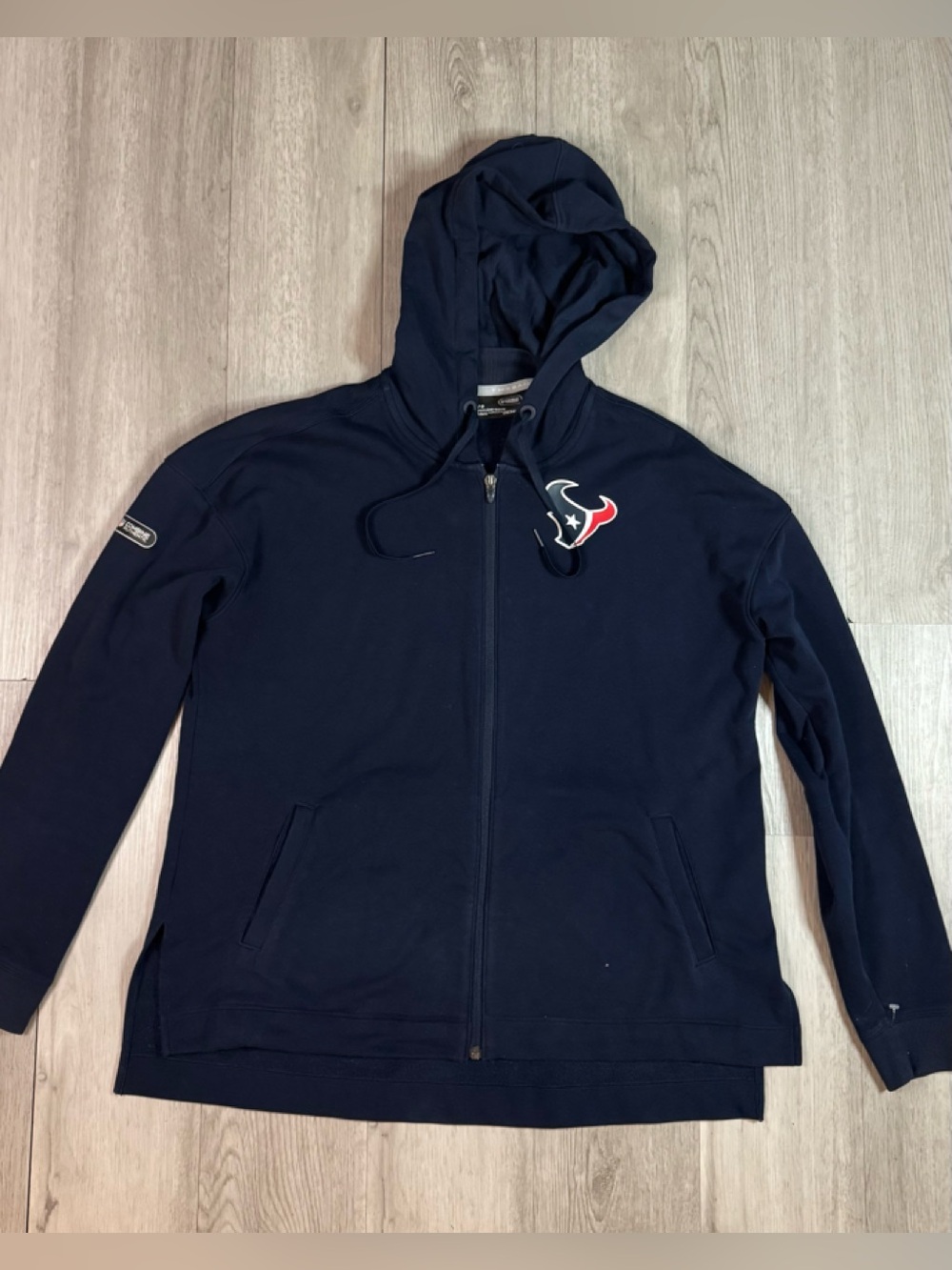 Under Armour ColdGear Threadborme Texans NFL Full Zip Fleece Hoodie Navy Men’s L